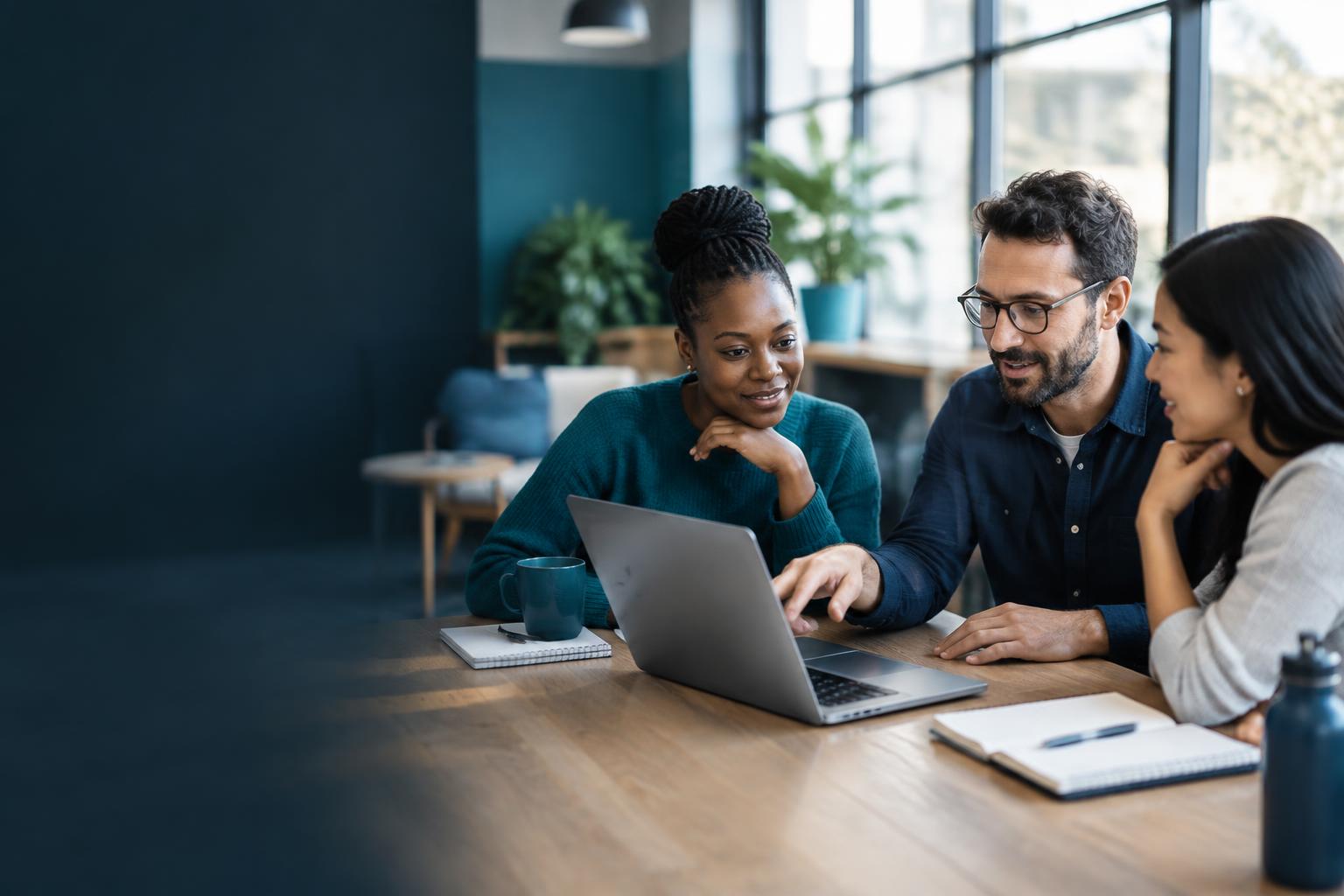 Practical AI training session at a shared table